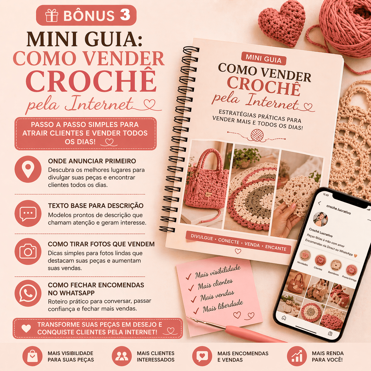 Mini guia como vender crochê pela internet